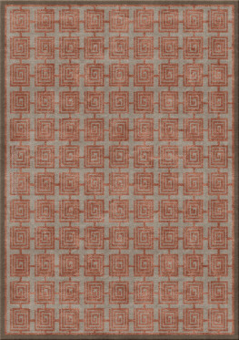 Anna-Veda 11202-lavish meander - handmade rug,  tibetan (India), 60 knots quality
